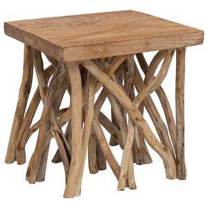 Timber table 40x40x40 cm mixed reclaimed wood