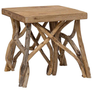 Timber table 40x40x40 cm mixed reclaimed wood
