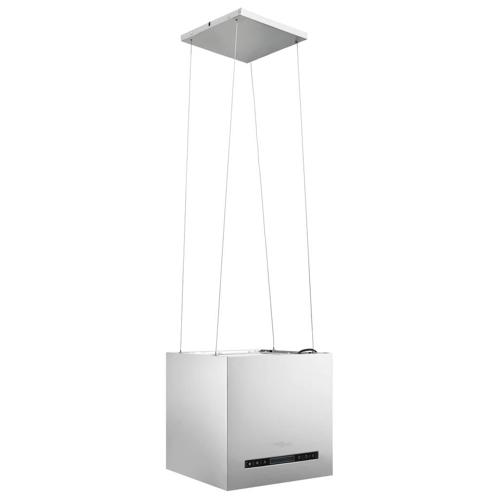 Free-hanging kitchen hood sensor LCD 37 cm stainless steel