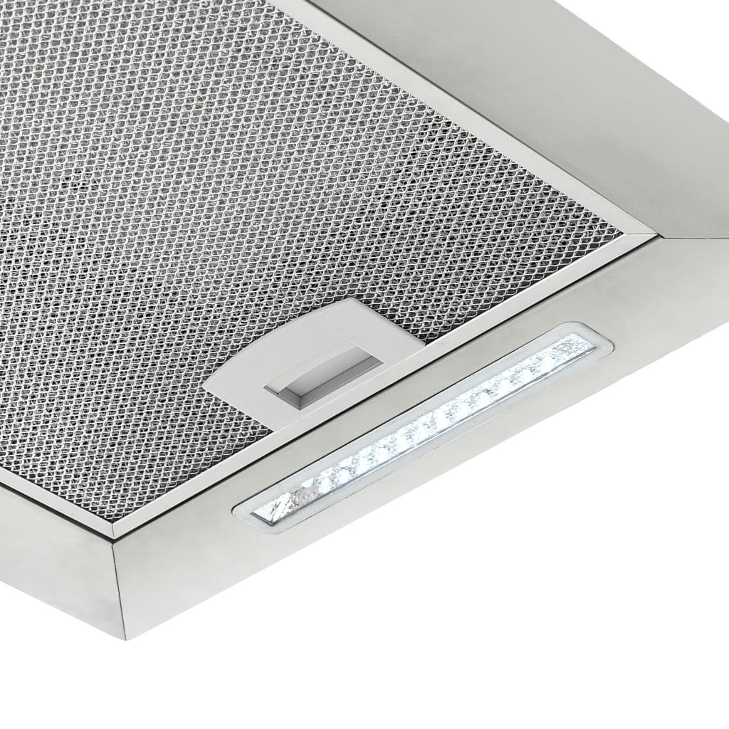 Free-hanging kitchen hood sensor LCD 37 cm stainless steel