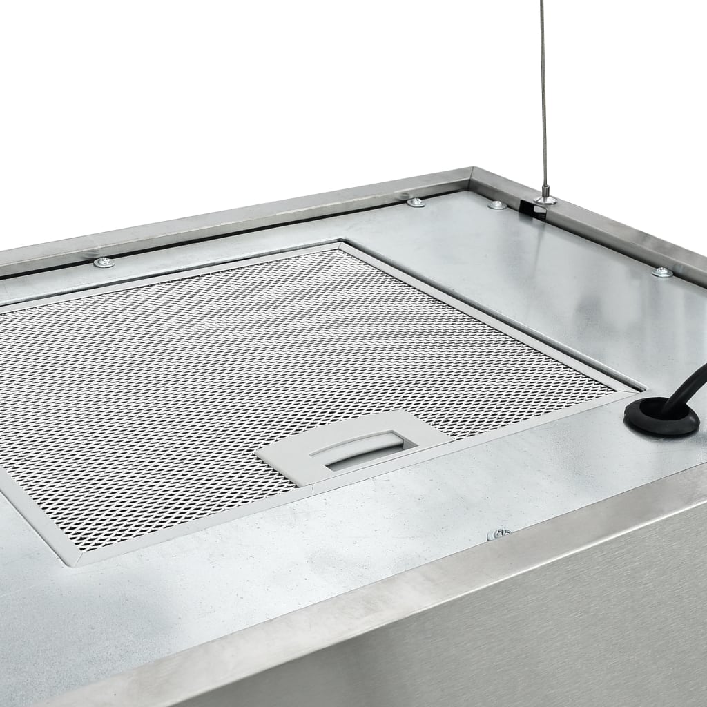 Free-hanging kitchen hood sensor LCD 55 cm stainless steel