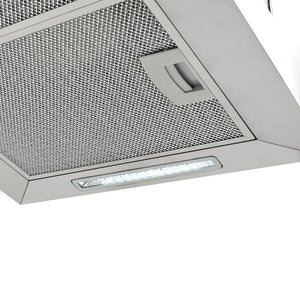 Free-hanging kitchen hood sensor LCD 55 cm stainless steel