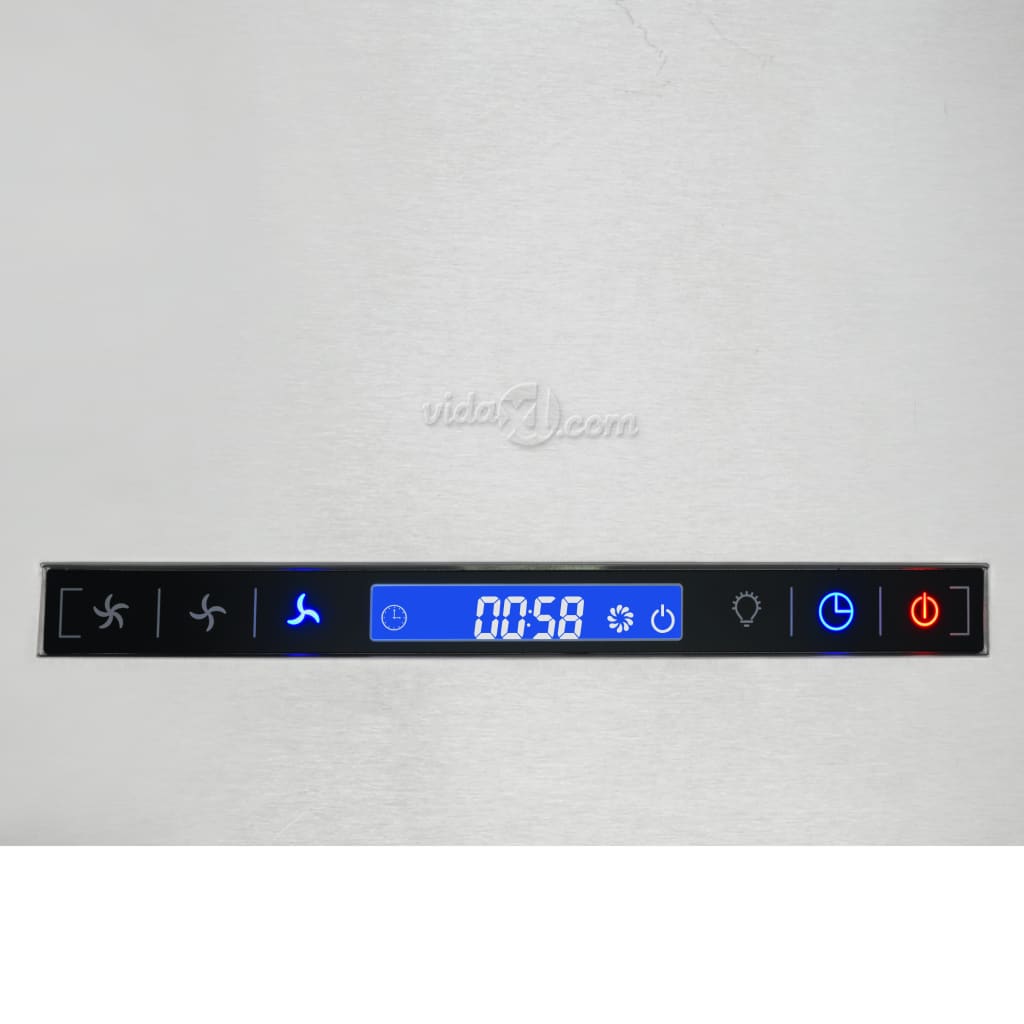 Free-hanging kitchen hood sensor LCD 55 cm stainless steel