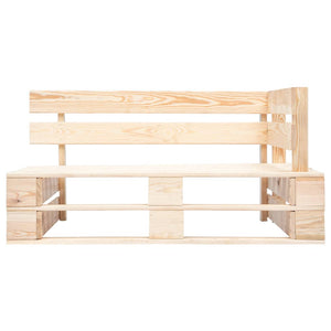 Corner bench for garden pallets wood