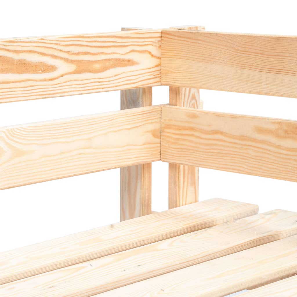 Corner bench for garden pallets wood