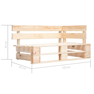 Corner bench for garden pallets wood