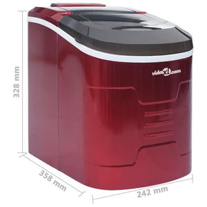 Ice cube maker 2.4 L 15 kg / 24 h red
