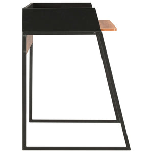Desk black and brown 90x60x88 cm