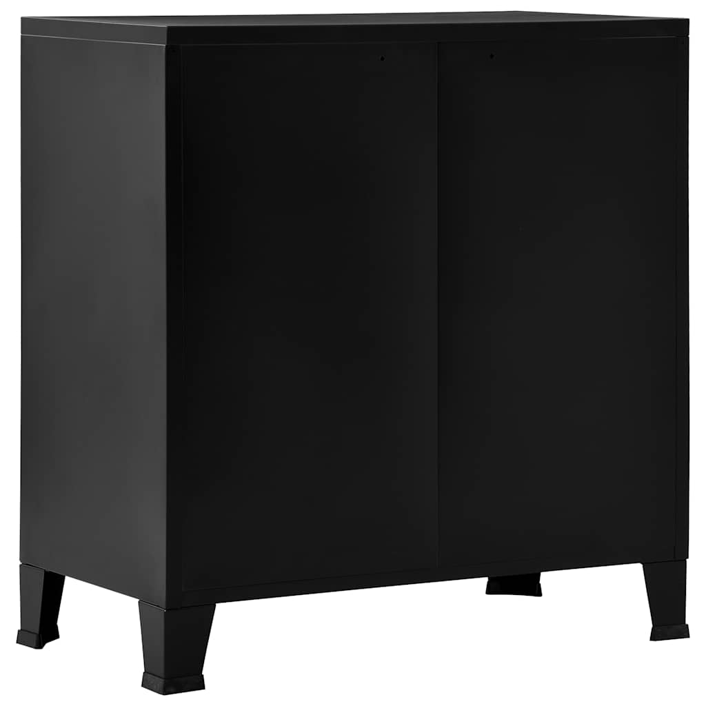 Industrial storage chest black 75x40x80 cm steel