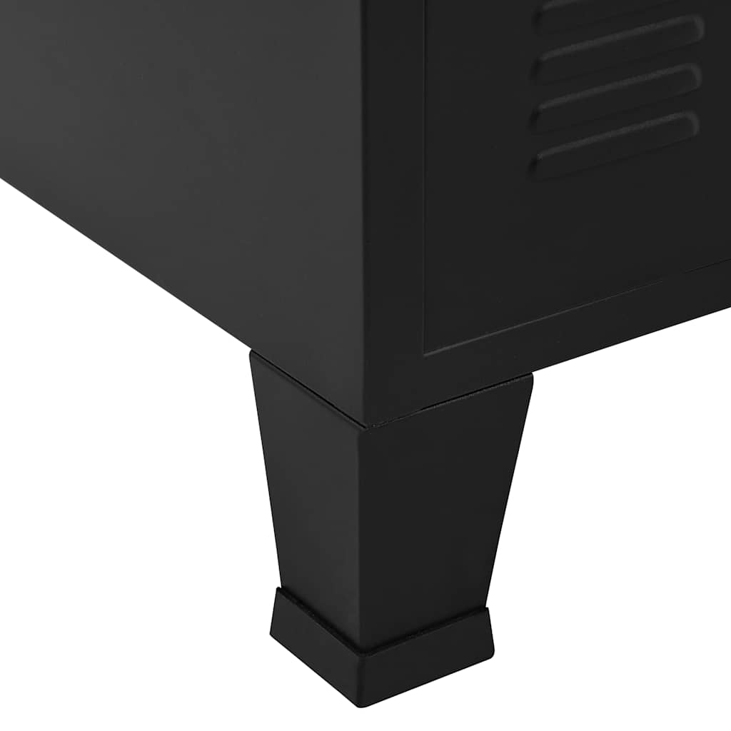 Industrial storage chest black 75x40x80 cm steel