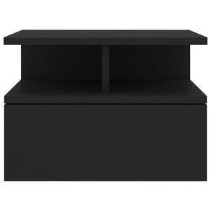 Flytende nattbord 2 stk svart 40x31x27 cm konstruert tre