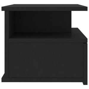 Flytende nattbord 2 stk svart 40x31x27 cm konstruert tre