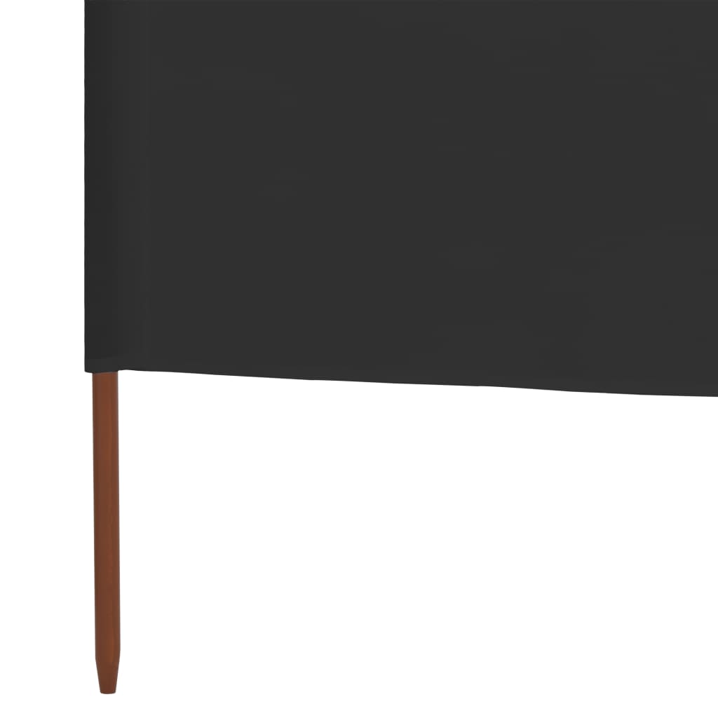 Vindskjerm 3 paneler stoff 400x80 cm antrasitt