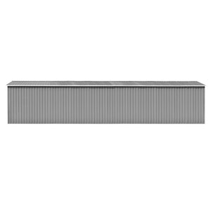 Garden shed grey 257x990x181 cm galvanized steel