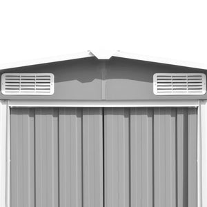 Garden shed grey 257x990x181 cm galvanized steel