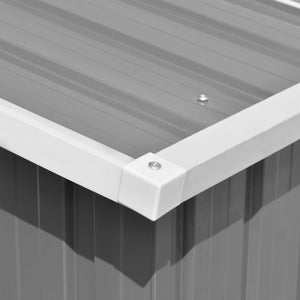 Garden shed grey 257x990x181 cm galvanized steel