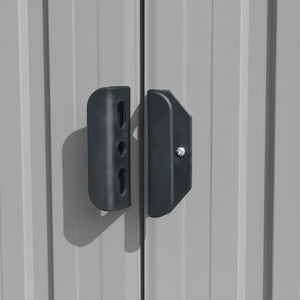 Garden shed grey 257x990x181 cm galvanized steel