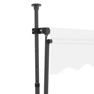 Manual retractable awning with LED 300 cm cream white