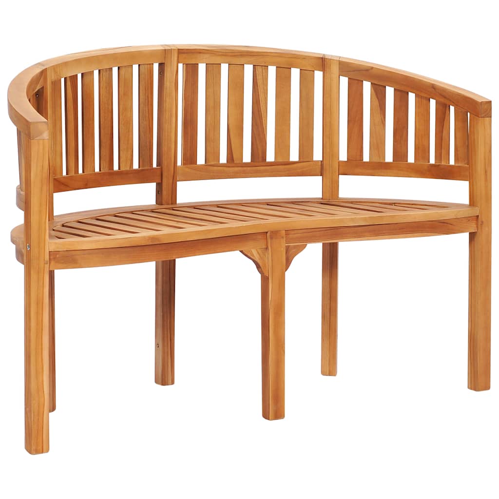 Bench banana-shaped 120 cm solid teak