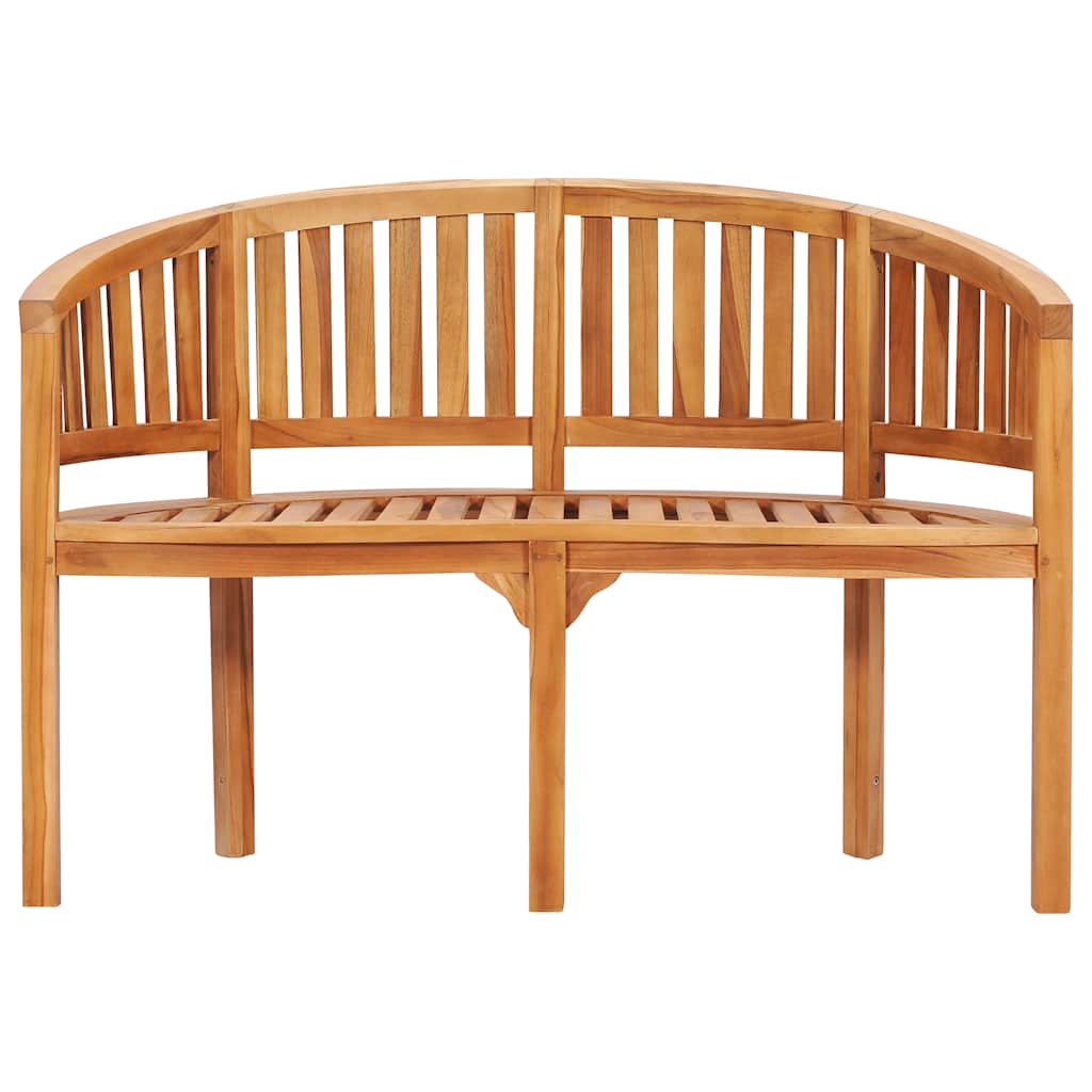 Bench banana-shaped 120 cm solid teak