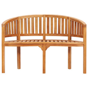 Bench banana-shaped 120 cm solid teak