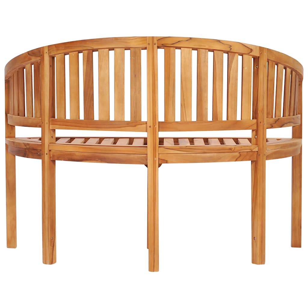 Bench banana-shaped 120 cm solid teak