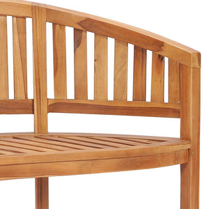 Bench banana-shaped 120 cm solid teak