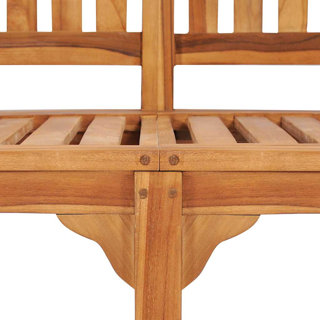 Bench banana-shaped 120 cm solid teak