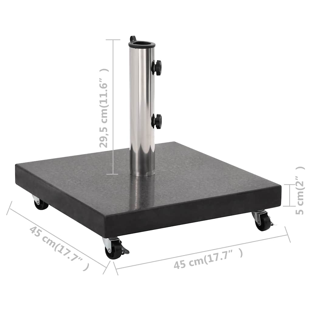 Parasol base granite 30 kg square black