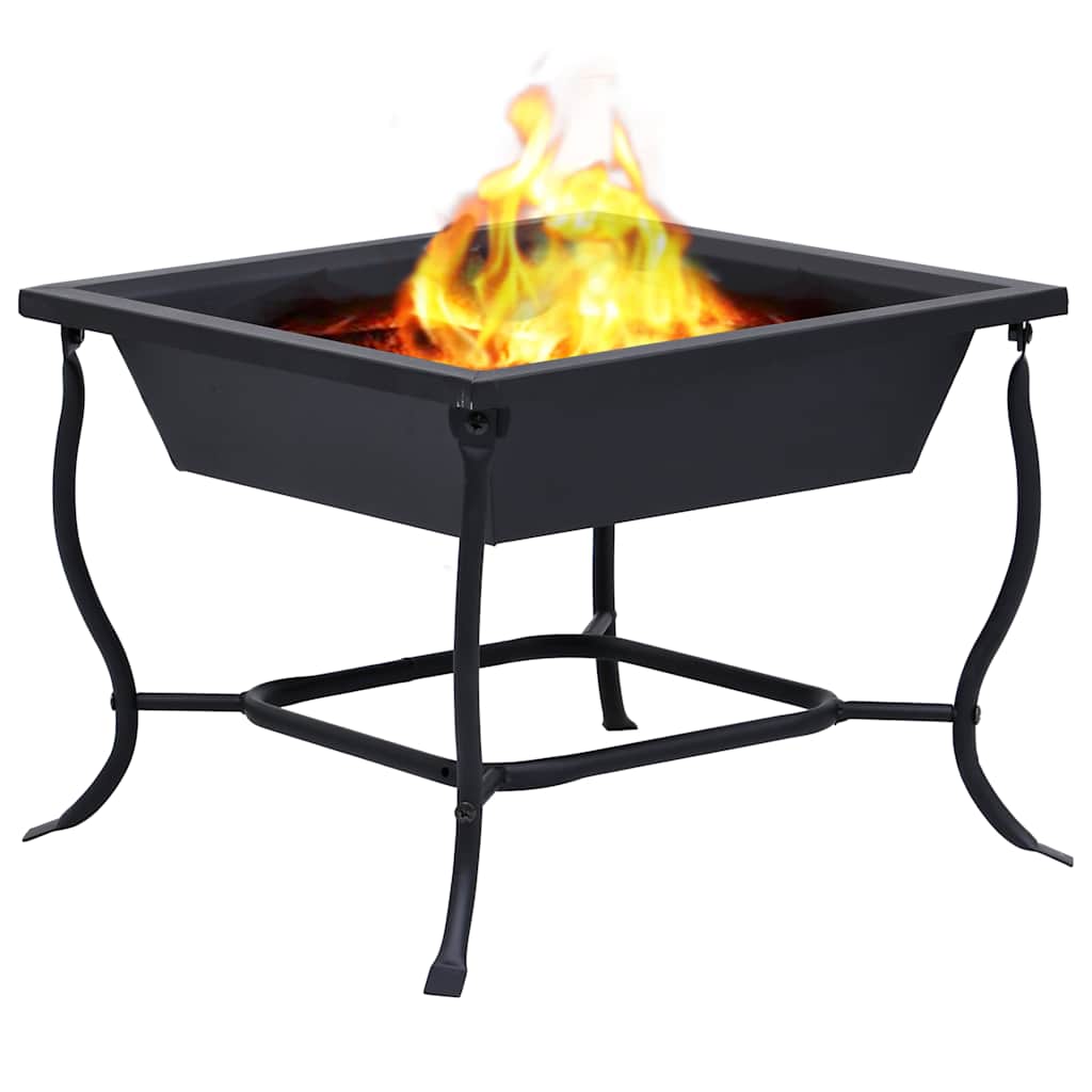 Fire pan black 42x42x45 cm steel