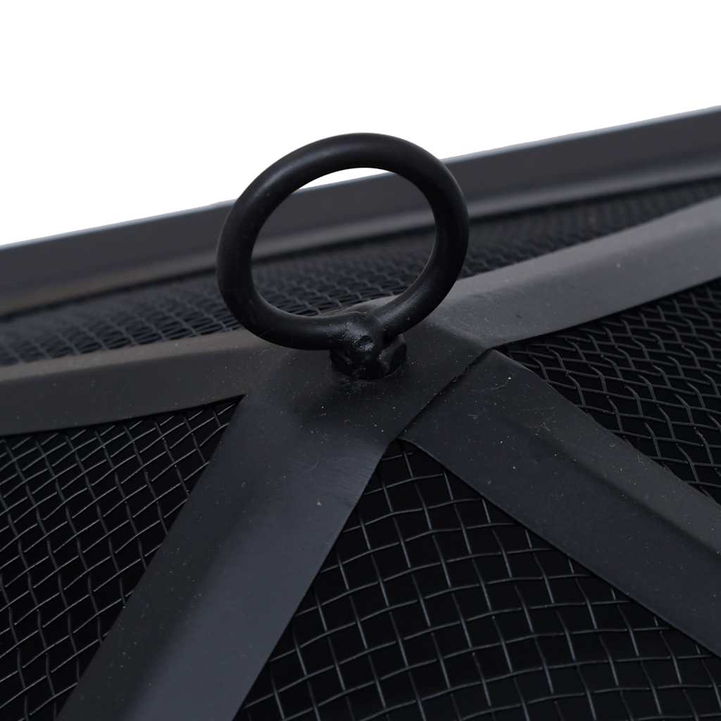 Fire pan black 42x42x45 cm steel