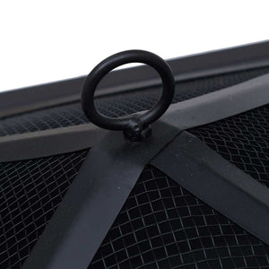 Fire pan black 42x42x45 cm steel