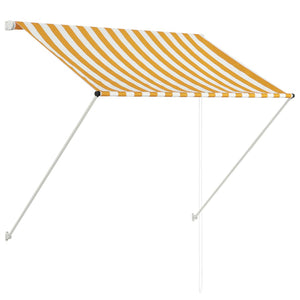 Retractable awning 100x150 cm yellow and white