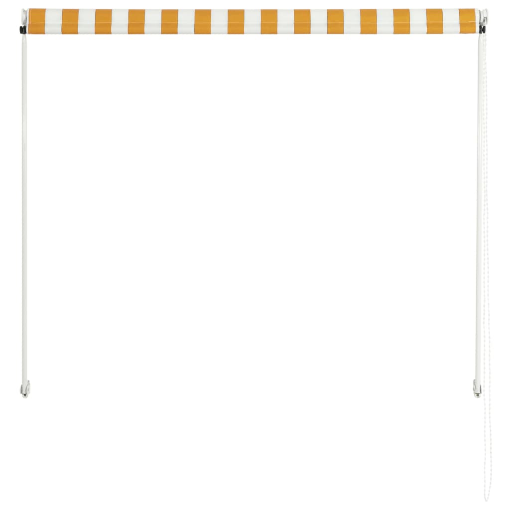 Retractable awning 100x150 cm yellow and white