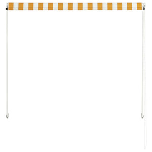 Retractable awning 100x150 cm yellow and white
