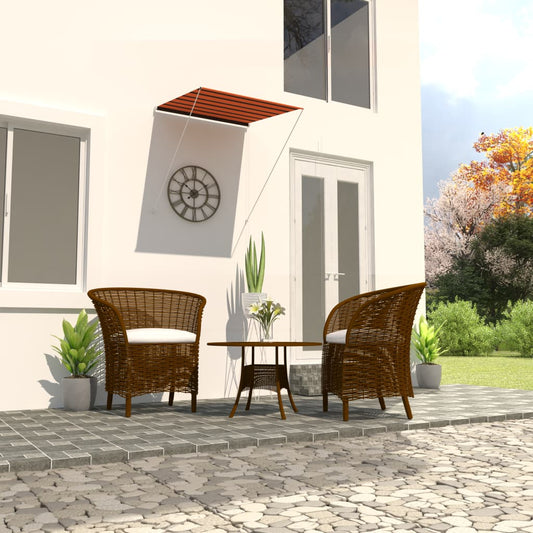 Retractable awning 100x150 cm orange and brown