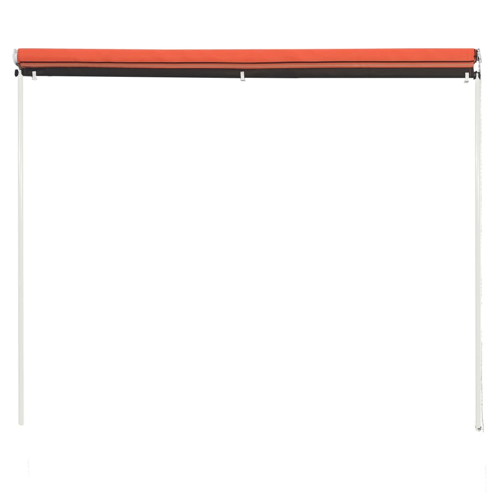 Retractable awning 150x150 cm orange and brown