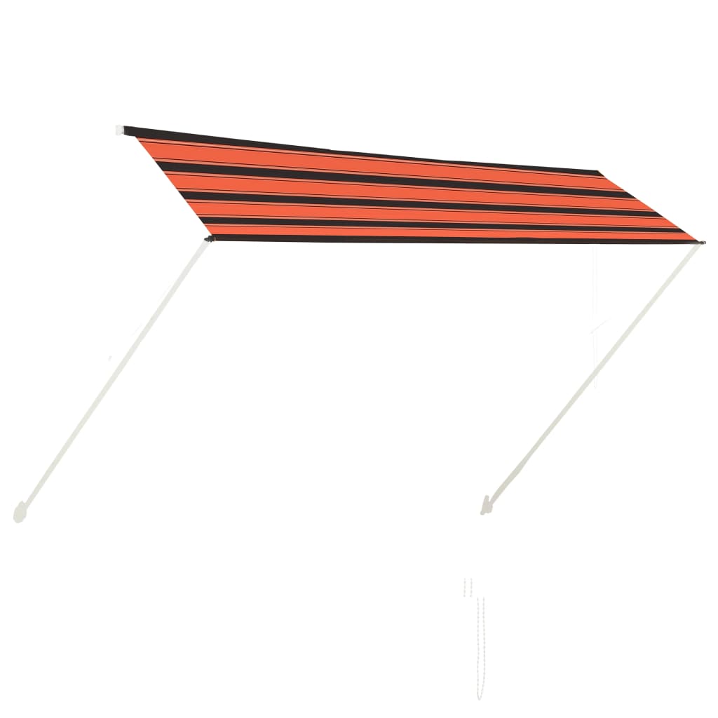Retractable awning 300x150 cm orange and brown