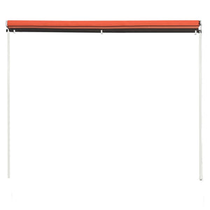 Retractable awning 300x150 cm orange and brown
