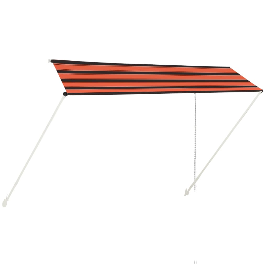 Retractable awning 350x150 cm orange and brown