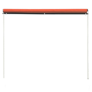 Retractable awning 350x150 cm orange and brown