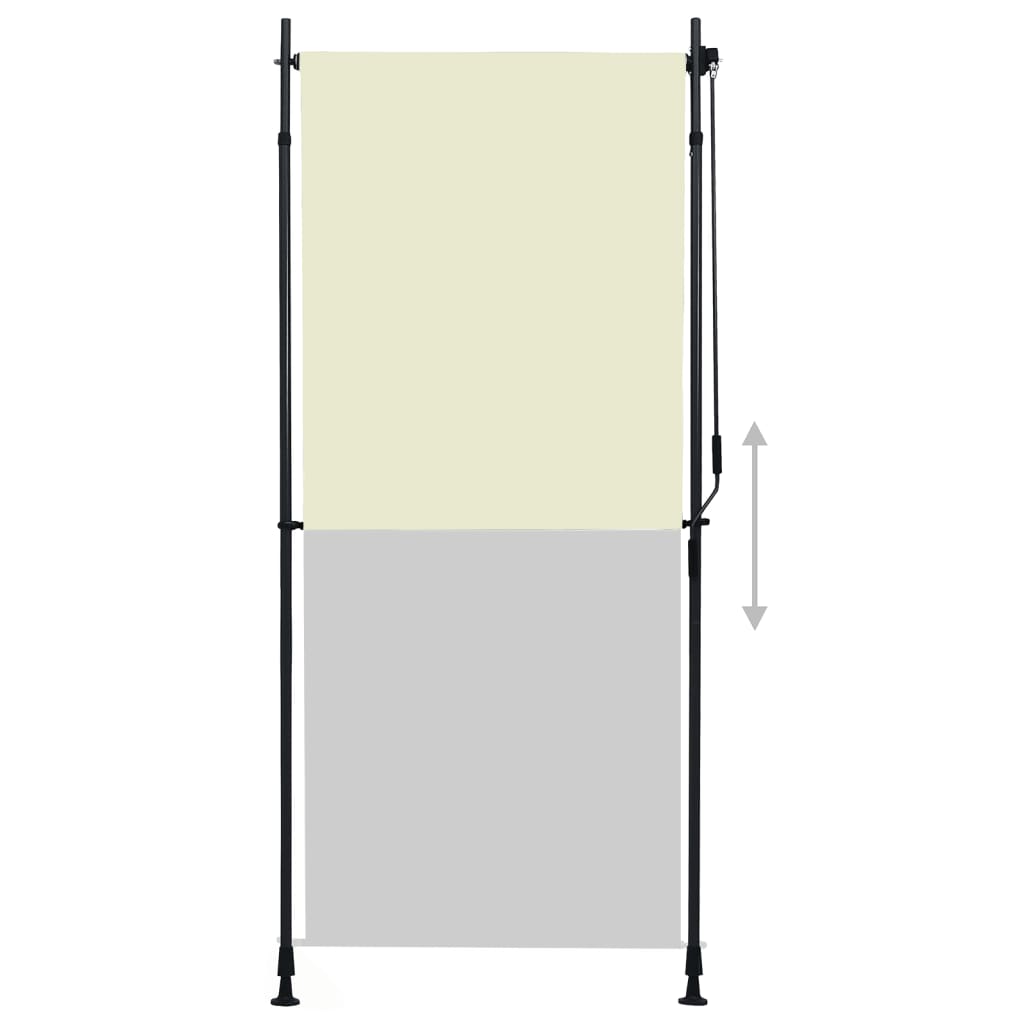 Outdoor roller blind 100x270 cm cream white