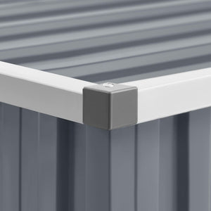 Garden shed grey 195x198x159 cm galvanized steel