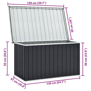 Storage box 149x99x93 cm anthracite