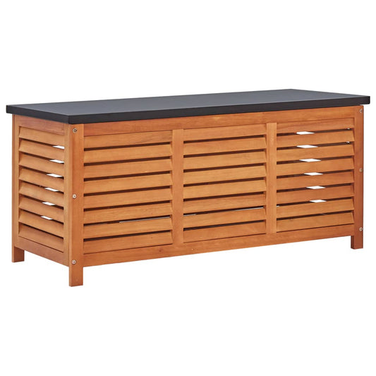 Garden storage box 117x50x55 cm solid eucalyptus wood