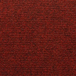 Stair mats 15 pcs needle stamp 65x21x4 cm red