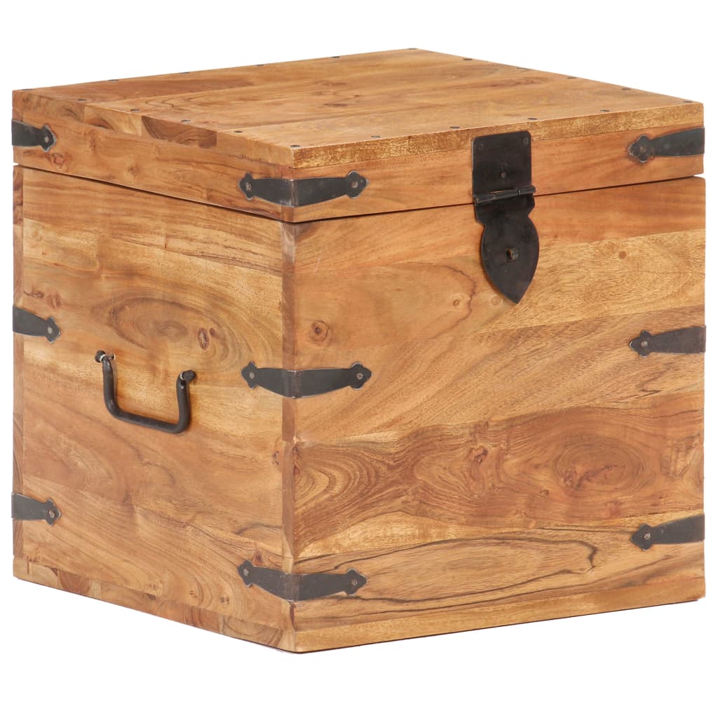 Chest 40x40x40 cm solid acacia wood