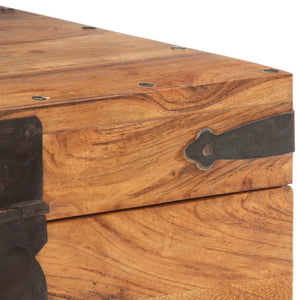 Chest 40x40x40 cm solid acacia wood