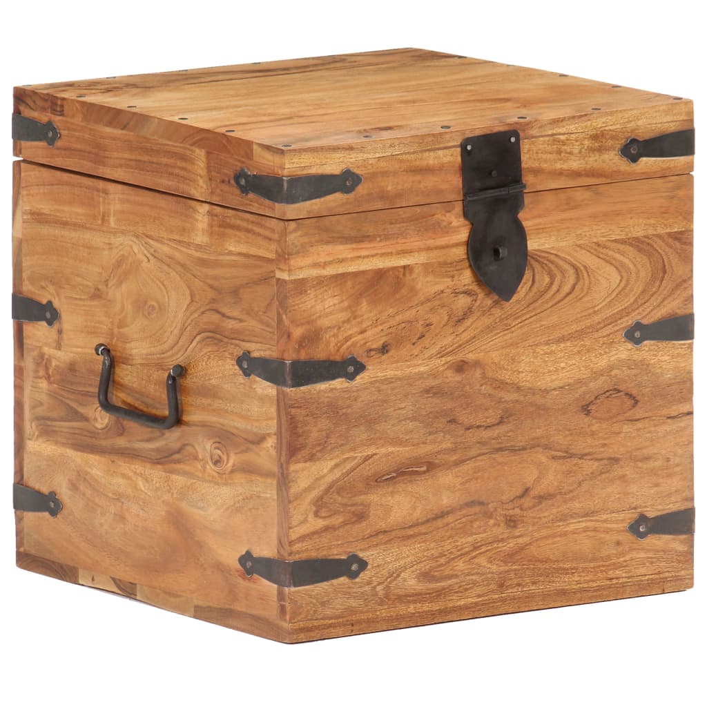 Chest 40x40x40 cm solid acacia wood