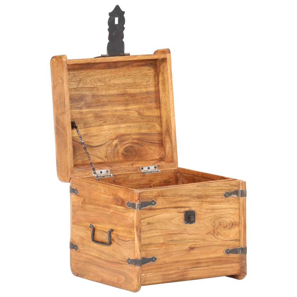 Chest 40x40x40 cm solid acacia wood